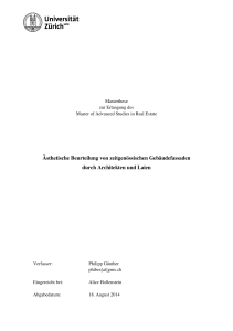 &Auml;sthetische Beurteilung von zeitgen&ouml;ssischen