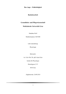 Das Auge – Fehlsichtigkeit Bachelorarbeit Gesundheits