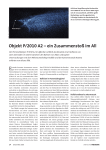 Objekt P/2010 A2 – ein Zusammenstoß im All