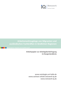 Arbeitsmarktzugänge von Migranten und ausländischen Fachkräften
