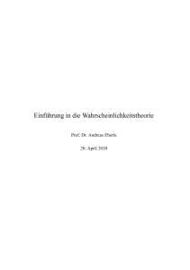 Einführung in die Wahrscheinlichkeitstheorie