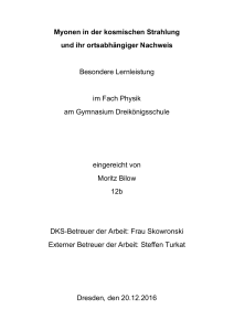 Myonen in der kosmischen Strahlung und ihr