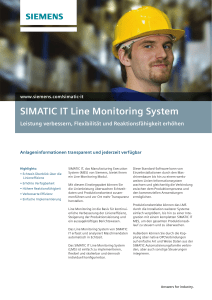 SIMATIC IT Line Monitoring System