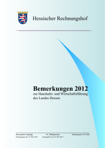 Bemerkungen 2012 - Hessischer Rechnungshof