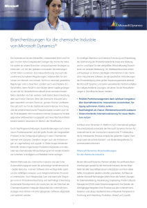 Branchenl&ouml;sungen f&uuml;r die chemische Industrie von Microsoft