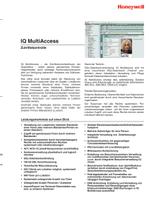 IQ MultiAccess - PWS Sicherheitstechnik GmbH