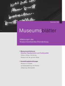 Museumsblätter - Museumsverband Brandenburg