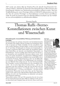 Thomas Ruffs ›Sterne‹ Konstellationen zwischen Kunst und