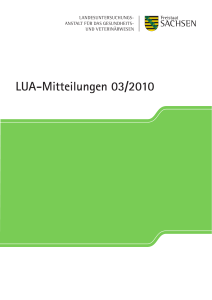 LUA-Mitteilungen 03/2010 - Landesuntersuchungsanstalt Sachsen