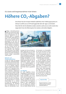 CO2-Gesetz und Energiemassnahmen in der Schweiz
