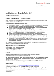 Architektur und Energie Reise 2017