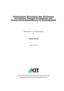 Numerische Simulation des Einflusses künstlicher - IMK-TRO