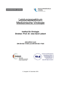 Leistungsspektrum Medizinische Virologie