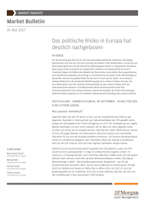 Market Bulletin Das politische Risiko in Europa hat deutlich