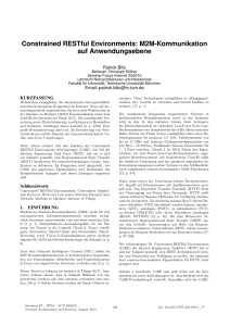 Constrained RESTful Environments: M2M