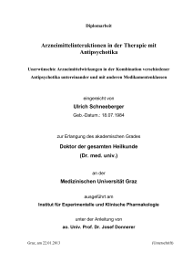 Arzneimittelinteraktionen in der Therapie mit Antipsychotika