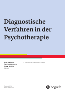 Diagnostische Verfahren in der Psychotherapie