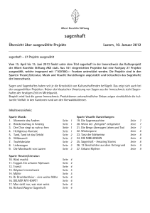 &Uuml;bersicht Projekte - Nidwaldner Zeitung