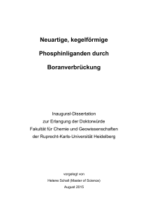 Neuartige, kegelförmige Phosphinliganden durch Boranverbrückung