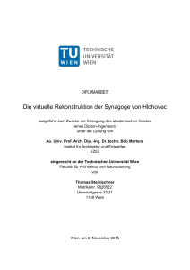 Die virtuelle Rekonstruktion der Synagoge von Hlohovec