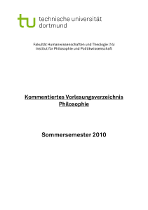 Sommersemester 2010 - Institut für Philosophie und