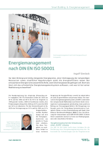 Energiemanagement nach DIN EN ISO 50001