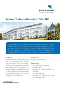 Fachfrau / Fachmann Gesundheit (FaGe) EFZ