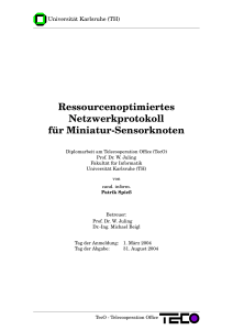 Ressourcenoptimiertes Netzwerkprotokoll f&uuml;r Miniatur