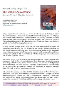 1995 Richard Leakey . Die sechste Ausl&ouml;schung