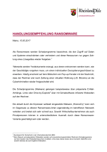 handlungsempfehlung ransomware - Polizei Rheinland