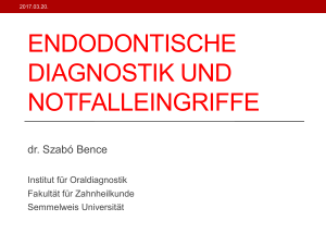 Endodontische Diagnostik und Notfalleingriffe