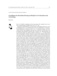 Grundlagen der Bestandserfassung am Beispiel von