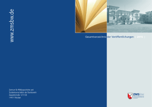 Gesamtverzeichnis der Ver&ouml;ffentlichungen | 2015