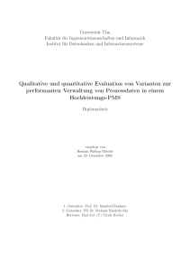 Qualitative und quantitative Evaluation von Varianten zur