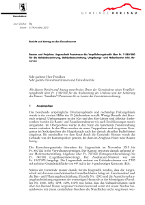 Bericht und Antrag an den Einwohnerrat