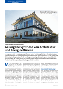 Gelungene Synthese von Architektur und Energieeffizienz