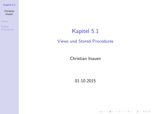 Kapitel 5.1 - Views und Stored Procedures