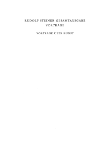 RUDOLF STEINER GESAMTAUSGABE VORTRÄGE