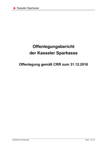 Offenlegungsbericht der Sparkasse XXX