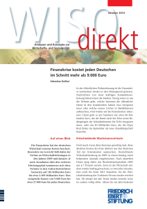 Finanzkrise kostet jeden Deutschen im Schnitt mehr als 9.000 Euro