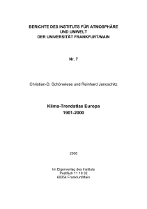 Klima-Trendatlas Europa 1901-2000