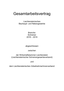Schreiner, GAV 2016-2019 - Wirtschaftskammer.liechtenstein