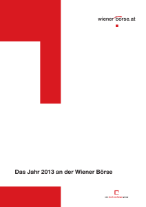 Das Jahr 2013 an der Wiener Börse