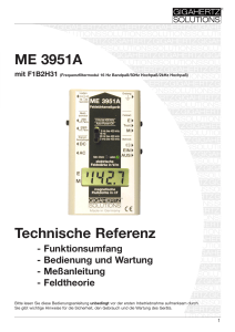 ME 3951A Technische Referenz - Netzfreischalter, Elektrosmog