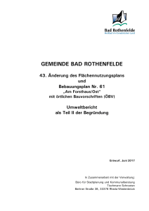 Umweltbericht - Gemeinde Bad Rothenfelde