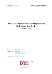 State-of-the-Art von Verschlüsselungstechniken für