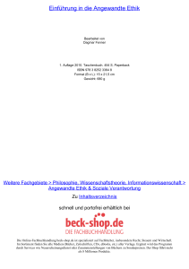 Einführung in die Angewandte Ethik - ReadingSample - Beck-Shop