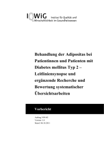 V09-02 Vorbericht Behandlung der Adipositas bei Patienten