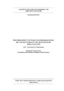 Umsetzung der Grundprinzipien - Bank for International Settlements