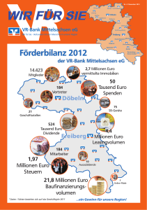 Förderbilanz 2012 - VR-Bank Mittelsachsen eG